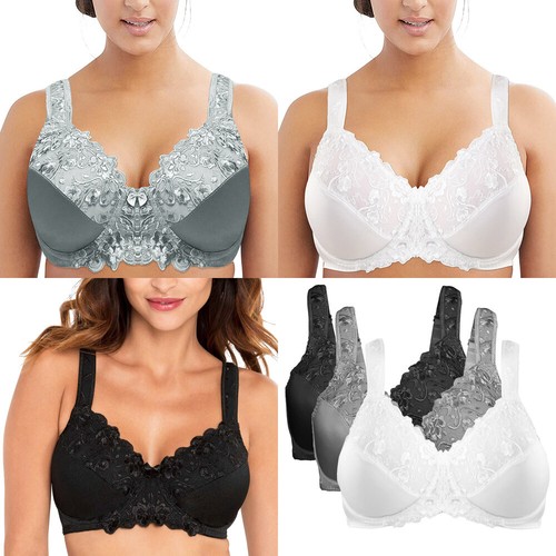 Black bra ladies large bosom - bra,